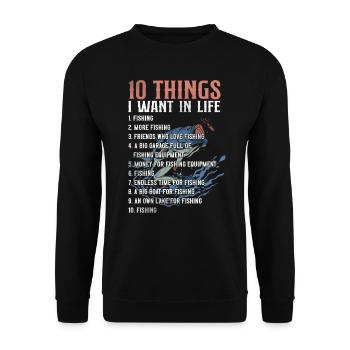 Fishing Vintage - Unisex Sweatshirt - black - Front - Alina (178cm) & Michal (187cm)