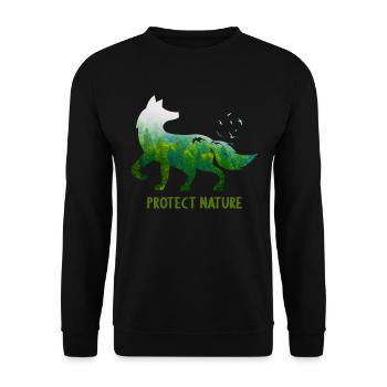 Protect Nature Fox Protection du bien-être animal - Sweat-shirt Unisexe - noir - Devant - Alina (178cm) & Michal (187cm)