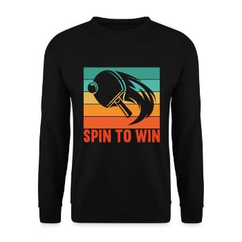 Table Tennis Spin to Win Player Player - Unisex Sweatshirt - black - Front - Alina (178cm) & Michal (187cm)