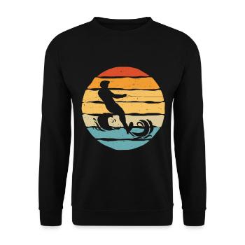 Water Sports Waterskiing Wakeboarding wakeboarding wakeboard - Unisex Sweatshirt - black - Front - Alina (178cm) & Michal (187cm)