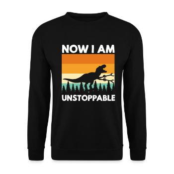 Dinosaurs Tyrannosaurus Rex T-Rex - Sweat-shirt Unisexe - noir - Devant - Alina (178cm) & Michal (187cm)