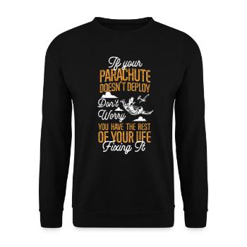 Skydiving If Your Parachute - Sweat-shirt Unisexe - noir - Devant - Alina (178cm) & Michal (187cm)