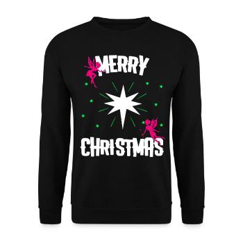Weihnachten Weihnachten Weihnachten Weihnachten Weihnachten - Unisex Pullover - Schwarz - Vorne - Alina (178cm) & Michal (187cm)