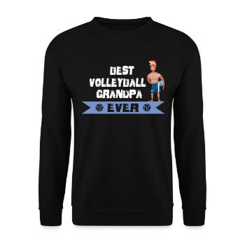 Best Volleyball Grandpa Ever - Beach Volleyball - Unisex Sweatshirt - black - Front - Alina (178cm) & Michal (187cm)