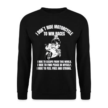 Motorcycle Motorcycles Motorcyclist Biker Lifestyle - Unisex Sweatshirt - black - Front - Alina (178cm) & Michal (187cm)