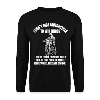 Motorcycle Motorcycles Motorcyclist Biker Lifestyle - Unisex Sweatshirt - black - Front - Alina (178cm) & Michal (187cm)