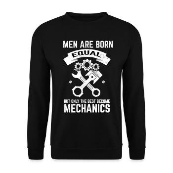 Automechaniker - Unisex Pullover - Schwarz - Vorne - Alina (178cm) & Michal (187cm)