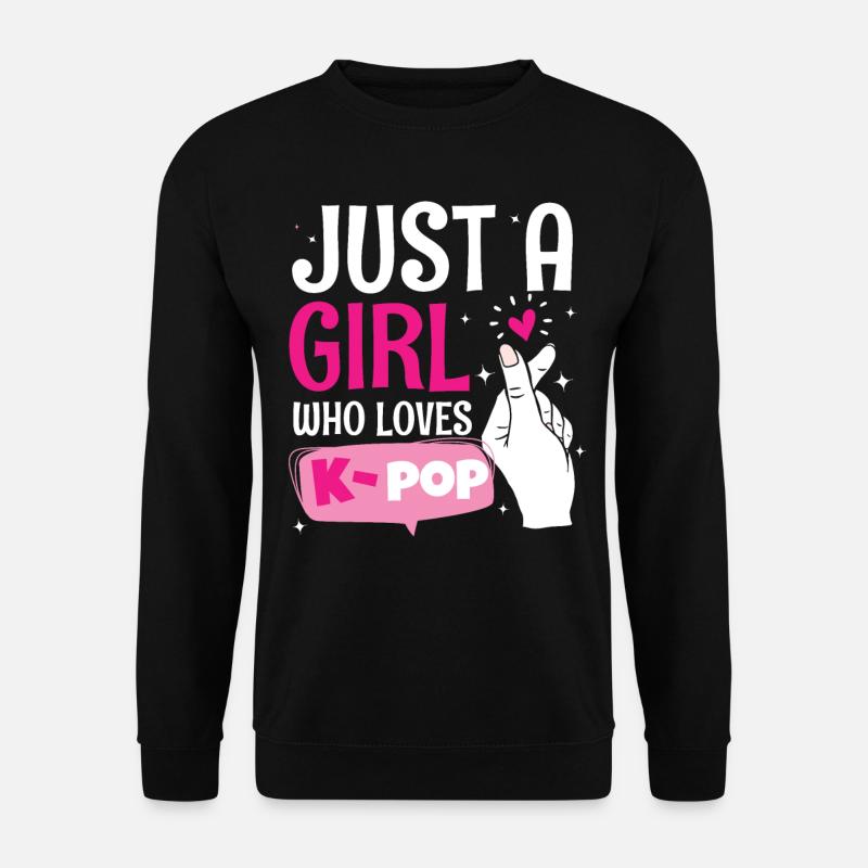 K Pop pige, der elsker Kpop - Unisex sweater - sort