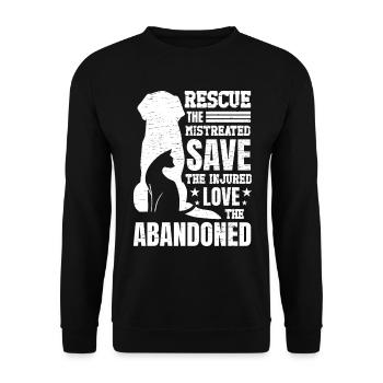 Animal rescue funny - Unisex Sweatshirt - black - Front - Alina (178cm) & Michal (187cm)