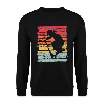 Scooter scooter pliante - Sweat-shirt Unisexe - noir - Devant - Alina (178cm) & Michal (187cm)