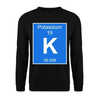 Kalium Potassium chemisches Element chemische - Unisex Pullover - Schwarz - Vorne - Alina (178cm) & Michal (187cm)