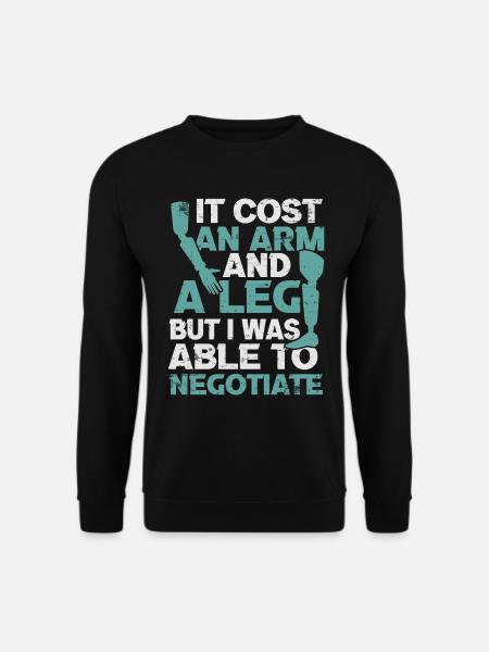 Amputation Rollstuhl - Unisex Pullover - Schwarz