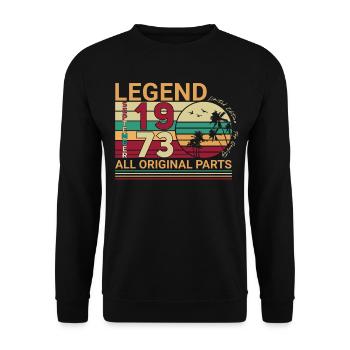 1973 In September Retro Gift - Unisex Sweatshirt - black - Front - Alina (178cm) & Michal (187cm)