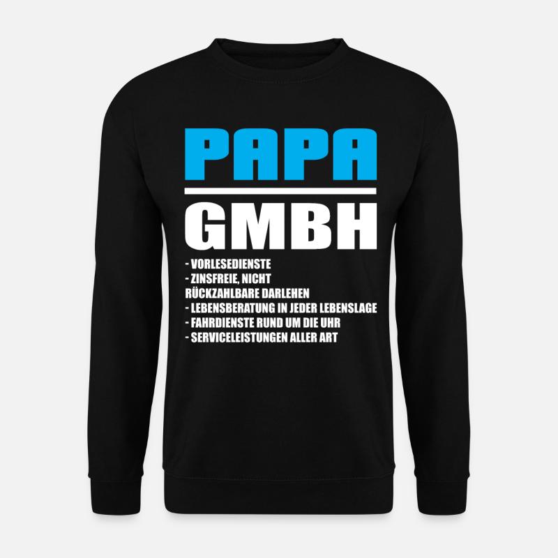 Papa GmbH - Lustige Väter Geschenkideen - Unisex Pullover - Schwarz