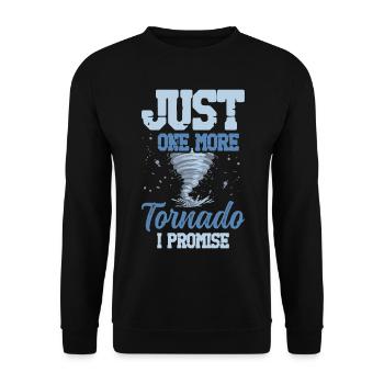 Storm chasing funny Tornado - Unisex Sweatshirt - black - Front - Alina (178cm) & Michal (187cm)