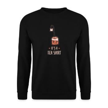 Tea Funny It's a Tea - Unisex Sweatshirt - black - Front - Alina (178cm) & Michal (187cm)