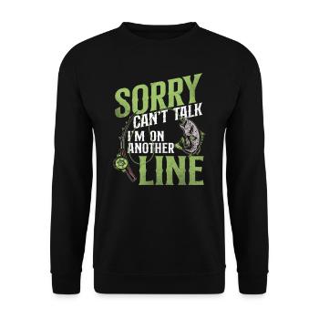 Fishing Vintage - Unisex Pullover - Schwarz - Vorne - Alina (178cm) & Michal (187cm)