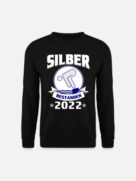 Schwimmer Schwimmen Silber Geschenk - Unisex Pullover - Schwarz