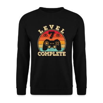 7 ans de mariage marié Gamer 7e anniversaire de mariage - Sweat-shirt Unisexe - noir - Devant - Alina (178cm) & Michal (187cm)