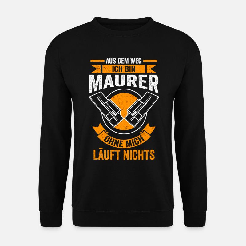 Maurer Baustelle Handwerker - Unisex Pullover - Schwarz