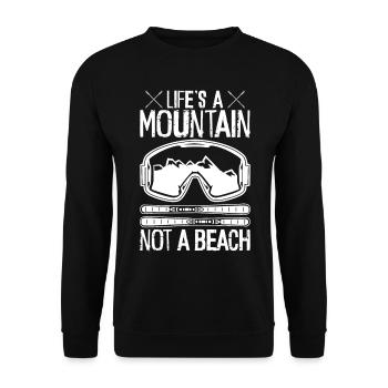 Skifahrer Skisport winterurlaub Ski Schnee - Unisex Pullover - Schwarz - Vorne - Alina (178cm) & Michal (187cm)