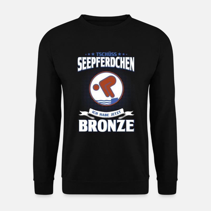 Schwimmer Schwimmprüfung Bronze Geschenk - Unisex Pullover - Schwarz