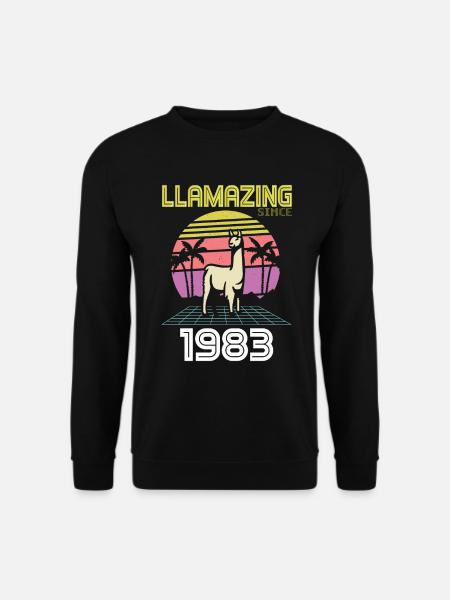Llamazing Since Jahrgang 1983 Geburtstag 38 Jahre - Unisex Pullover - Schwarz