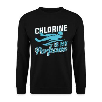 Swimmer Swim Coach Chlorine Is My Perfume - Unisex Sweatshirt - black - Front - Alina (178cm) & Michal (187cm)