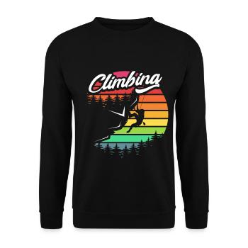 Escalade cadeau escalade rocheuse Sports de montagne Climbing - Sweat-shirt Unisexe - noir - Devant - Alina (178cm) & Michal (187cm)