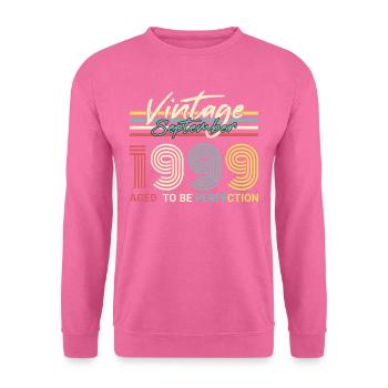 Jahrgang 1999 September Retro - Unisex Pullover - Pink - Vorne