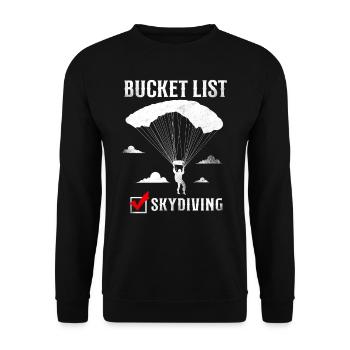 Bucket List Skydiving Vintage - Sweat-shirt Unisexe - noir - Devant - Alina (178cm) & Michal (187cm)