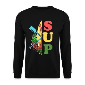 Stand Up Paddle - Unisex Sweatshirt - black - Front - Alina (178cm) & Michal (187cm)