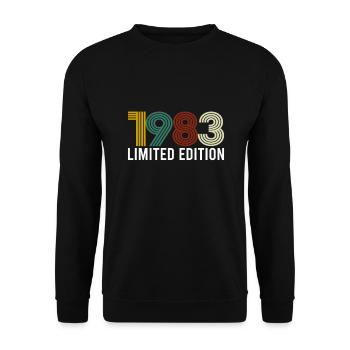 Vintage Limited Edition 1983 Birthday Birth Year - Unisex Sweatshirt - black - Front - Alina (178cm) & Michal (187cm)
