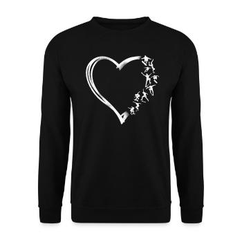 Skateboard Skater Girl Heart - Unisex Sweatshirt - black - Front - Alina (178cm) & Michal (187cm)
