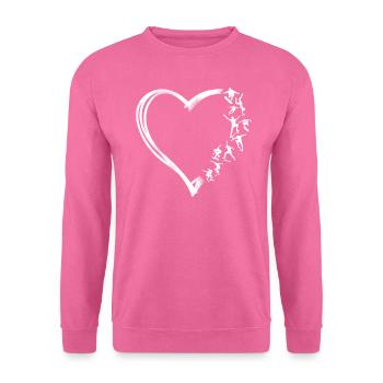 Skateboard Skater Girl Heart - Unisex Pullover - Pink - Vorne