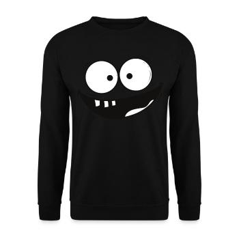 Visage qui rit - Sweat-shirt Unisexe - noir - Devant - Alina (178cm) & Michal (187cm)