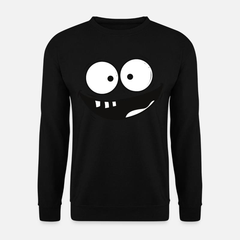 Lachendes Gesicht - Unisex Pullover - Schwarz