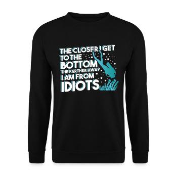 Scuba Diving - Unisex Sweatshirt - black - Front - Alina (178cm) & Michal (187cm)