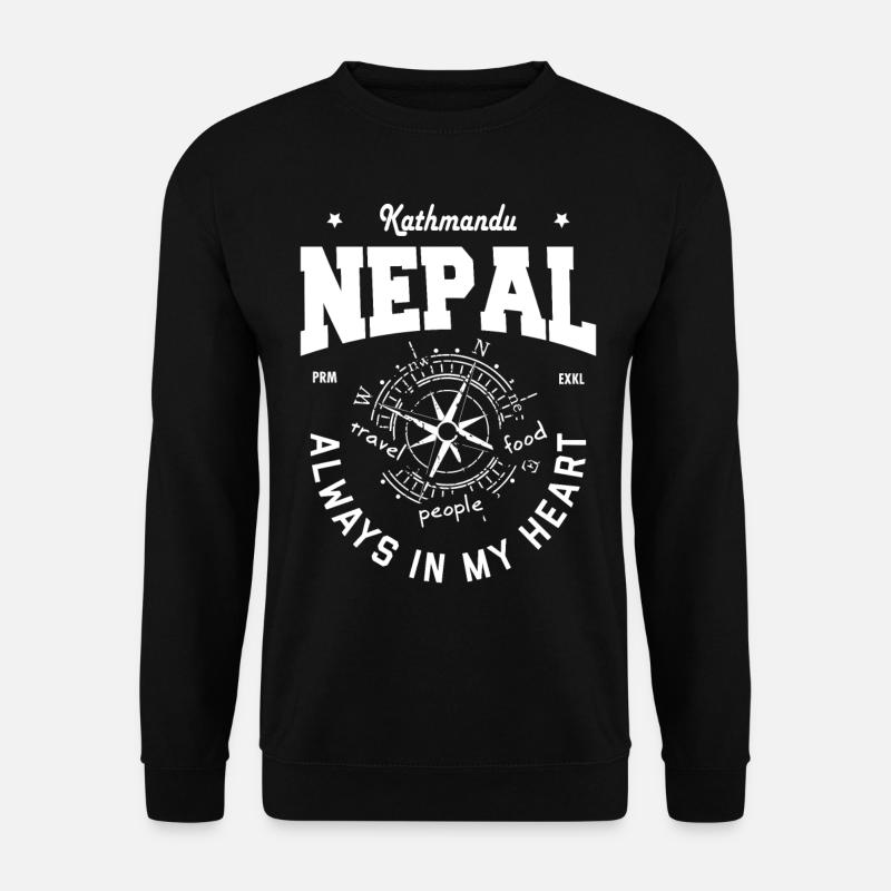 Kathmandu - Nepal - Unisex Pullover - Schwarz