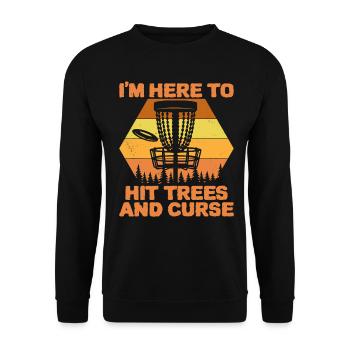 Disc Golf Disc Golfer Flying Disc Basket Bag Frolf - Unisex Sweatshirt - black - Front - Alina (178cm) & Michal (187cm)