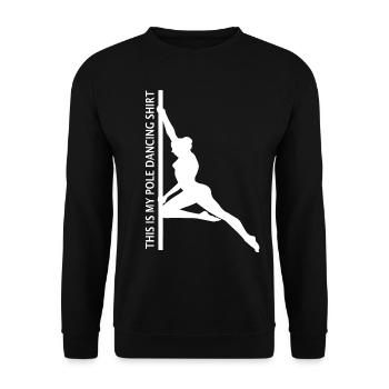 This is My Pole Dancing Shirt Pole Dance Dancer - Unisex Sweatshirt - black - Front - Alina (178cm) & Michal (187cm)
