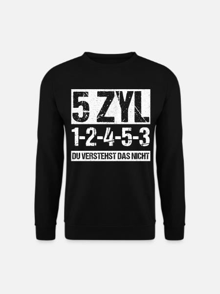 5 Zylinder Autoliebhaber Geschenk - Unisex Pullover - Schwarz