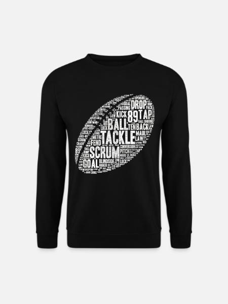 Rugby Addict Player Rugby Coach Ball Terms - Sweat-shirt Unisexe - noir
