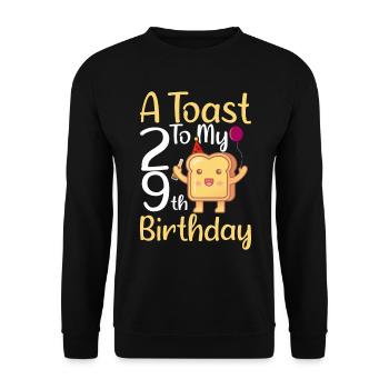 Cadeau d’anniversaire du 29e anniversaire - Sweat-shirt Unisexe - noir - Devant - Alina (178cm) & Michal (187cm)