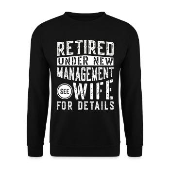 Retraite Drôle - Sweat-shirt Unisexe - noir - Devant - Alina (178cm) & Michal (187cm)