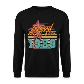 Legend 1989 Vintage - Unisex Sweatshirt - black - Front - Alina (178cm) & Michal (187cm)