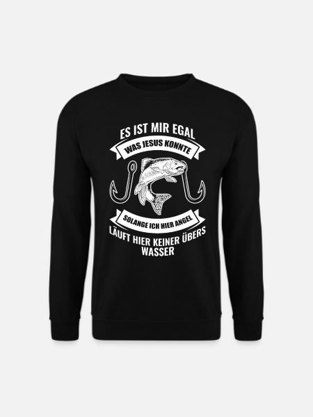 Lustiges Angler Angelausflug Geschenk - Unisex Pullover - Schwarz