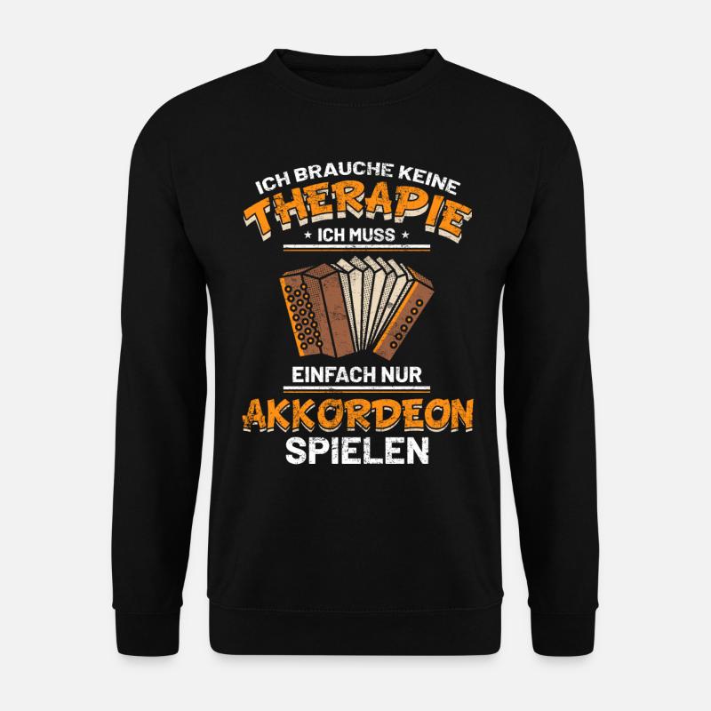 Ziehharmonika Akkordeon - Unisex Pullover - Schwarz