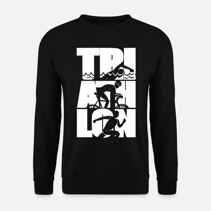 Triathlon Ausdauer Sport - Unisex Pullover - Schwarz