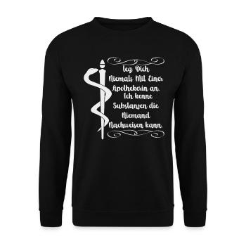 Pharmacist Medical Student Pharmacy School - Unisex Sweatshirt - black - Front - Alina (178cm) & Michal (187cm)